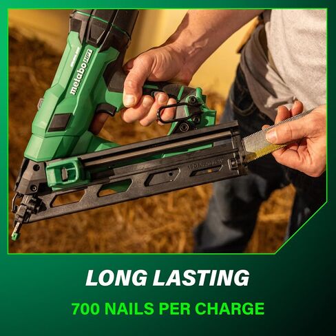 Metabo HPT 18V Multivolt Brushless Pro 15-Ga Ga Angled Finish Dailer Kit ، 15 Gauge Finish Nailer ، أداة طاقة مع بطارية أيون ليثيوم 2.0AH ، 1-1/4 "إلى 2-1/2" ، محرك قوي بدون فرش ، NT1865DAA in Kuwait