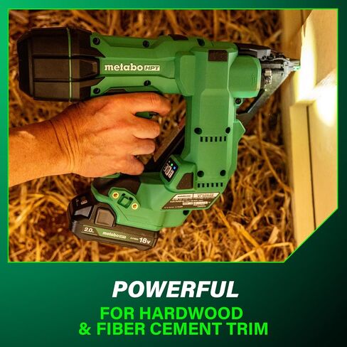 Metabo HPT 18V Multivolt Brushless Pro 15-Ga Ga Angled Finish Dailer Kit ، 15 Gauge Finish Nailer ، أداة طاقة مع بطارية أيون ليثيوم 2.0AH ، 1-1/4 "إلى 2-1/2" ، محرك قوي بدون فرش ، NT1865DAA in Kuwait