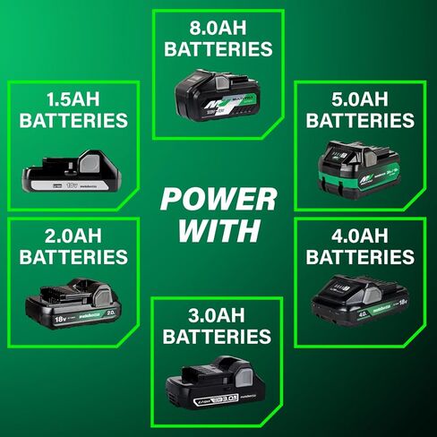 Metabo HPT 18V Multivolt Brushless Pro 15-Ga Ga Angled Finish Dailer Kit ، 15 Gauge Finish Nailer ، أداة طاقة مع بطارية أيون ليثيوم 2.0AH ، 1-1/4 "إلى 2-1/2" ، محرك قوي بدون فرش ، NT1865DAA in Kuwait