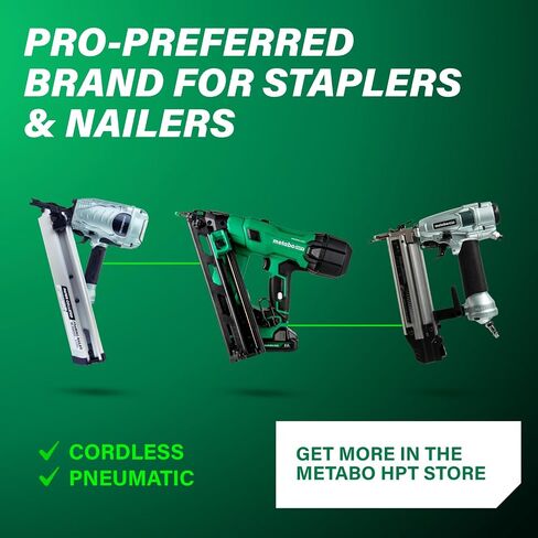 Metabo HPT 18V Multivolt Brushless Pro 15-Ga Ga Angled Finish Dailer Kit ، 15 Gauge Finish Nailer ، أداة طاقة مع بطارية أيون ليثيوم 2.0AH ، 1-1/4 "إلى 2-1/2" ، محرك قوي بدون فرش ، NT1865DAA in Kuwait