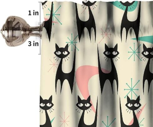 Unicorn Curtains Valance for Girls Kids Baby Colorful Star Rainbow Rod Pocket Blackout Window Valance for Bedroom Kitchen Living Room Cafe 54x18inch in Saudi Arabia