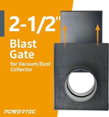 POWERTEC 70133-P6 2-1/2 Inch Blast Gate for Dust Collector, Dust Collection Fittings, 6 PK in Saudi Arabia