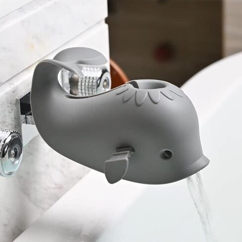 Faucet Cover Bathtub Baby Tub - Bath Spout Cover Baby Bathtub, Faucet Cover Baby Bathtub Silicone Whale for Kids, Toddlers, Blue (ALIBEBE) in Saudi Arabia
