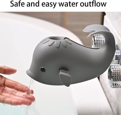 Faucet Cover Bathtub Baby Tub - Bath Spout Cover Baby Bathtub, Faucet Cover Baby Bathtub Silicone Whale for Kids, Toddlers, Blue (ALIBEBE) in Saudi Arabia