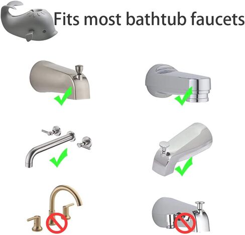 Faucet Cover Bathtub Baby Tub - Bath Spout Cover Baby Bathtub, Faucet Cover Baby Bathtub Silicone Whale for Kids, Toddlers, Blue (ALIBEBE) in Saudi Arabia
