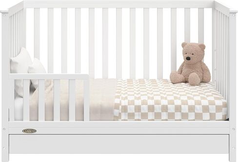 Graco Tristan 5-in-1 Convertible Crib with Drawer (Driftwood) – GREENGUARD Gold Certified, Fits Standard Crib Mattress, Premium Handle, Converts to Toddler Bed, Daybed, and Full-Size Bed in Saudi Arabia