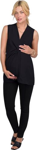 Sleeveless Front-Knot Maternity Top for Women - Lightweight Maternity Work Clothes - Maternity Office Wear - Maternity Tops in Saudi Arabia
