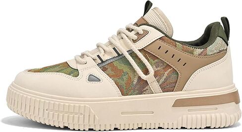Mens and Womens Anti Slip Thick Soled Skateboard Shoes with Lace Up Low Top Casual Sneakers Comfortable Short Distance Running Shoes Breathable Outdoor Hiking Shoes Fitness Training Shoes in Saudi Arabia