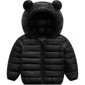 Baby Puffer Jacket With Bear Ear Hoods Cute Puffer Jacket Warm And Cozy Down Jackets Winter Coats For Toddler 1-10 Months