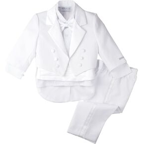 Spring Notion Baby Boys' White Classic Tuxedo with Tail