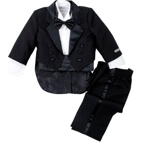 Spring Notion Baby Boys' Black Classic Tuxedo with Tail
