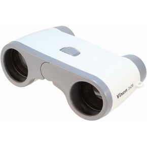 Vixen Opera Glass 3x28mm Roof Prism Binocular, White, 12302