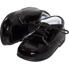 Tuxgear Baby Boy Black Formal Patent Dress Shoe, 4 Infant