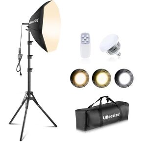 طقم إضاءة Ubeesize Softbox Fotography ، 20 '× 20' 'مجموعة إضاءة Softbox الاحترافية مع 85W 3000-7500K مصابيح LED ، أضواء الاستوديو للتصوير الفوتوغرافي/البث المباشر/تسجيل الفيديو in Kuwait
