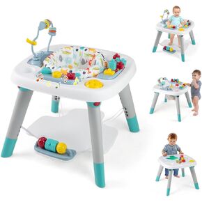 Baby Joy 6-in-1 Center Baby Activity Center ، طاولة تشغيل Baby Jumper & Interactive مع مقعد دوار 360 درجة ، ألعاب وموسيقى قابلة للفصل ، تصميم Montessori ، مركز النشاط للأطفال الصغار الرضع 6-36 أشهر