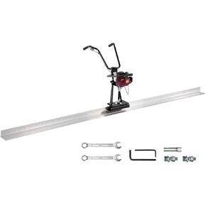 VEVOR Concrete Power Screed, 6ft/8ft/11ft Aluminum Board Straight Edge Bar Set, 4 Stroke Cement Finishing Vibrating Motor w/Height Adjustable Handles, High Efficient Concrete Tool 6500RPM