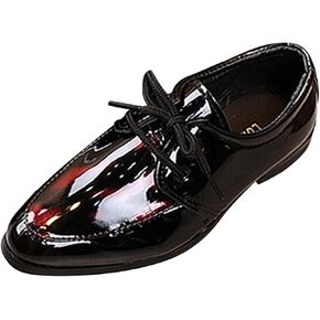 Boy's Classic Oxfor𝐝s Dress Shoes Pointed Toe Paten𝐭 Formal Dress Shoes Lace Up Wedding Prom Infant Bots Flip Flops