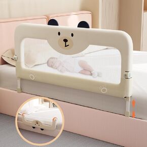 omzer Bed Guard Rail for Toddlers - 32'' Swing Down & Height Adjustable Bed Rail for Toddlers Baby Bed Rail Guard for Twin, Queen, King, Full Size Bed
