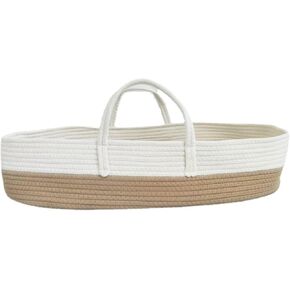 Baby Basket Non-Slip Wear-Resistant Baby Cradle Mummy Carriage for Home Brown