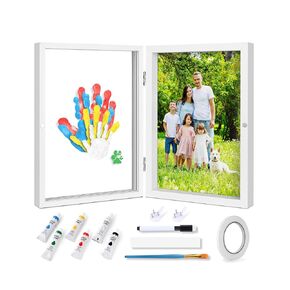 Family Handprint Kit, DIY Craft Keepsake, Hand Print Photo Frame, Family Gifts for New Mom, New Baby, New Parents, Grandparents, Mother's Day, Father's Day, Adoption Day, Anniversary