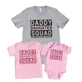 Daddy and Daughter Squad, Cute Father and Daughter Matching Outfits, First Fathers Day Gifts from Baby Girl, Dad Birthday Gift, Daddy and Daughter Matching Clothes, Daddy and Me Matching Shirts