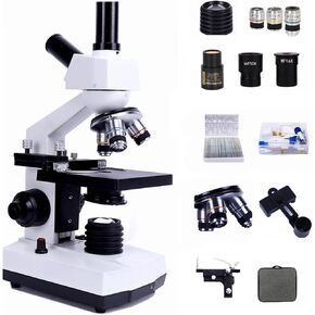 Biological Electron Microscope 10000 Times Professional Household Aquaculture, 12 Million Pixels, High-Definition Display Screen, Variable Aperture, Gift(Size:A)