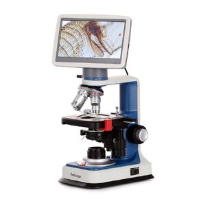 B120C-R 40X-2500X USB-C Rechargeable Battery-Powered Student Binocular Compound Microscope w/3D Two-Layer Mechanical Stage, Achromatic Objectives, LED Illuminator, & 7" Digital Display Camera Head