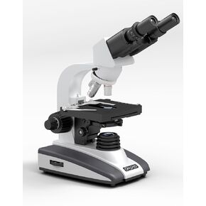 Omano Microscope for Students- 40x - 1000x- Compound Binocular Microscope with Double Layered Mechanical Stage, Professional Abbe 1.25 NA Condenser, LED Illumination - Clear Magnification