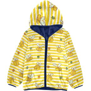 Kids Sherpa Fleece Hoodie Zip Up Hooded Sweatshirt Jacket for Boy Girl 3-10 Yrs