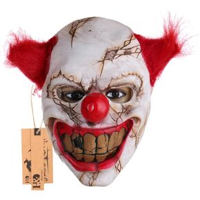 Full face Scary Clown Mask Halloween Costume Cosplay Decorative Party Props Latex Horror Head Masks in Kuwait