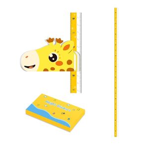 Kids Growth Chart Height Measure Wall Decal Animal Alphabet Stickers Giraffe Design Removable Wall Decorations