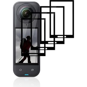 Screen Protector for Insta360 X5 Action Camera, High-definition Scratch 9H Tempered Film,HD Clear, Bubble Free with Easy Installation Kit, 4 Pack.