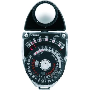 Sekonic L-398A Studio Deluxe III. L-398A. Strap and case Included. Compact Analog Meter for Incident and Reflected Ambient Light Readings., Black