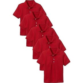 Galaxy by Harvic School Uniform Tagless Polo Tshirt for Toddlers 5-Pack (Sizes 2T - 4T)