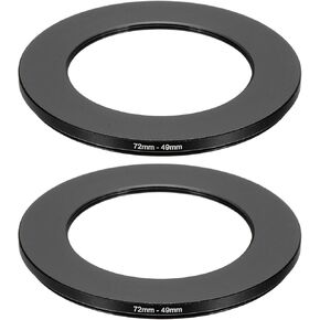 PATIKIL Step Down Ring Adapter 72mm to 67mm, 2 Pcs Filter Step-Down Rings Camera Lens Filters Metal Ring Digital for ND IR DSLR Lenses, Black