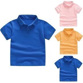 The 𝐂hildren's 𝐏lace Kids Baby Boys and Toddler Uniform Short Sleeve Pique Polo T-Shirt Tops Summer Clothes