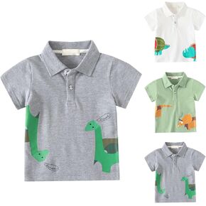 The 𝐂hildren's 𝐏lace Baby Toddler Boys Short Sleeve Pique Polo Shirt Solid Color T-Shirt Tops Summer Tee Clothes