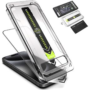 Invisible Artifact Screen Protector, Invisible Glass Protector for iPhone 16/15/14/13, Auto Dust-Elimination Installation, Bubble Free, Easy Installation (HD version,16pro)