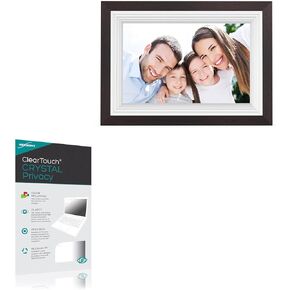 BoxWave Screen Protector Compatible with Saiwan Digital Picture Frame 15.6 in - ClearTouch Crystal Privacy (2-Pack), Privacy Screen Protector Flexible Film Clear