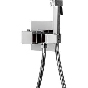 Thermostatic Handheld Bidet Sprayer for Toilet, Chrome Bathroom Cloth Diaper Sprayer Set Wall Mounted Brass Toilet Bidet Sprayer Kit for Pet Bathing, Personal Hygiene