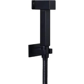 Cloth Diaper Sprayer Black Handheld Bidet Sprayer for Toilet with 1.5m Stainless Steel Hose, Brass, No Drilling