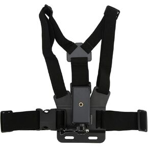 Denash Adjustable Chest Mount, Handsfree Cell Phone Holder with Clip for Action Sports and Vlogging