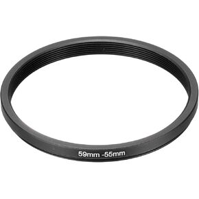 PATIKIL Step Down Ring Adapter 59mm to 55mm, Filter Step-Down Rings Camera Lens Filters Metal Ring Digital for ND IR DSLR Lenses, Black