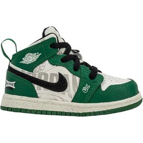 Air Jordan 1 Mid Se Inh Frefant Toddler Systemle Shoes (الأخضر/الأبيض)