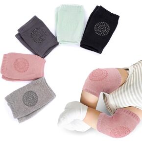 Little World Baby knee Pads for Crawling - 5 Pack Anti Slip Unisex Baby Knee Protectors - Toddler Knee Pads Gift Idea for Baby