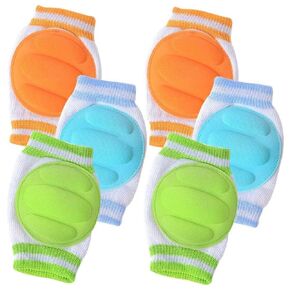 Acfun 3 Pairs Baby Crawling Anti-Slip Knee Pads, Unisex Baby Toddlers Kneepads, Baby Knee Protectors Leg Warmers for Toddlers Babies Crawling Walk