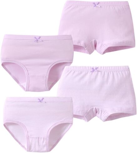Ding-Dong Toddler Kids Girls Boxer Boxer Boxer Brief Cotton 4 Pack Intond in Kuwait