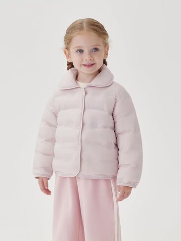 marc & janie Baby Girls Ultralight Lapel Down Coat Long Sleeve Snap Button Coat Warm Outerwear 241606 in Kuwait