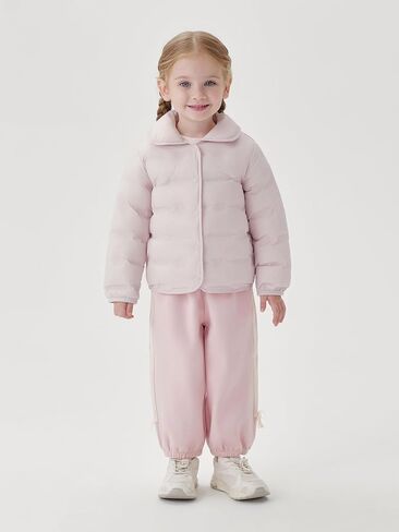 marc & janie Baby Girls Ultralight Lapel Down Coat Long Sleeve Snap Button Coat Warm Outerwear 241606 in Kuwait