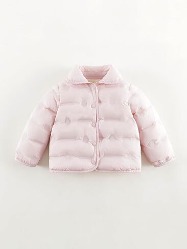 marc & janie Baby Girls Ultralight Lapel Down Coat Long Sleeve Snap Button Coat Warm Outerwear 241606 in Kuwait